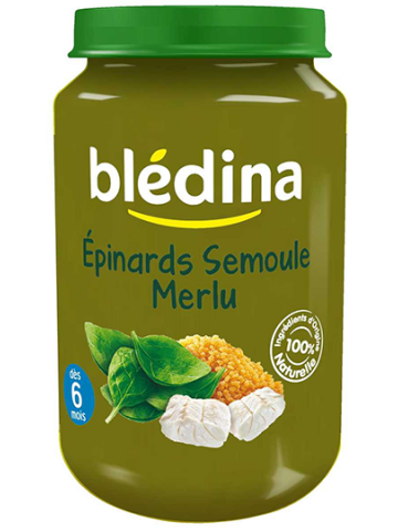 Blédine Epinards Semoule Merlu